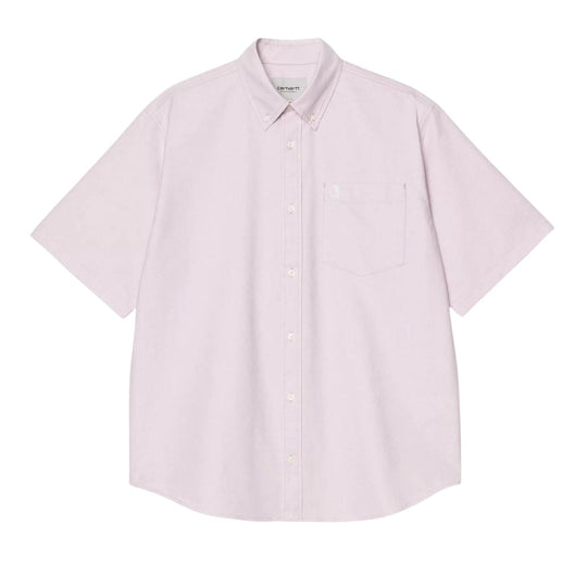 Camicia Uomo Carhartt Wip S/S Braxton Shirt Rosa