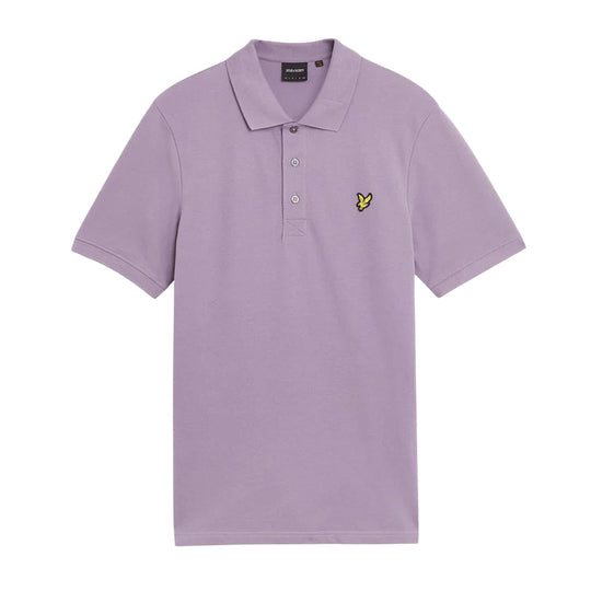 Herren Polo Lyle & Scott Logo Lila