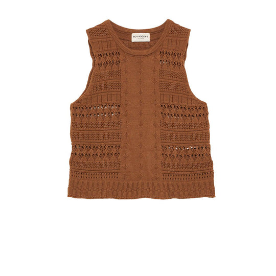 Top Donna Roy Roger's Crochet Brown