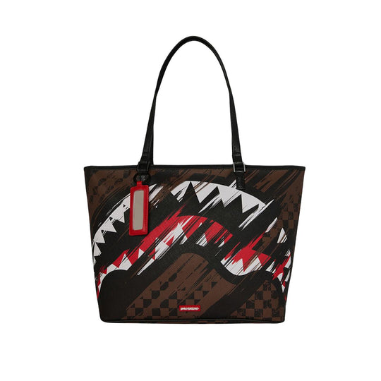 Unisex Sprayground Smeared Grunge Tote Bag Brown/Multicolor