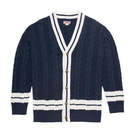 Kabelstrickjacke Baracuta Blau Navy