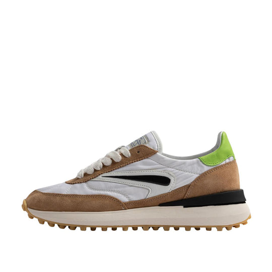 Sneakers Herren D.A.T.E. Athleta Nylon Weiß / Braun / Grün
