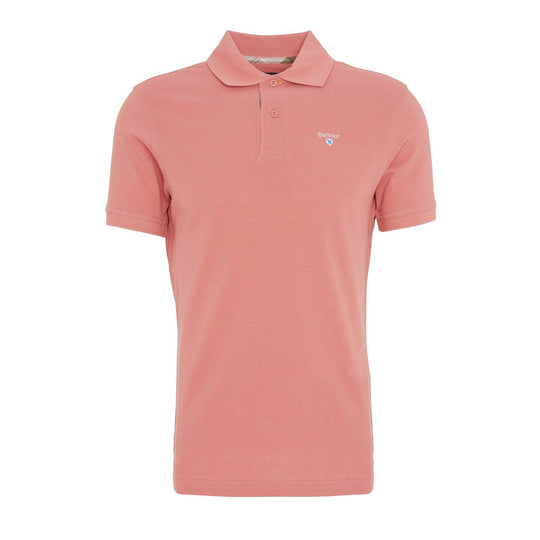 Polo Uomo Barbour Tartan Piquet Polo Salmone