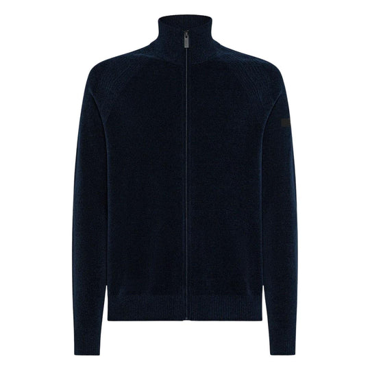Maglione Uomo RRD Velvet Full Zip Knit Blu Scuro