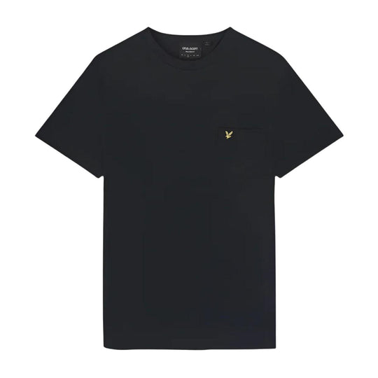 T-shirt Herren Lyle & Scott Piquet Tasche Blau