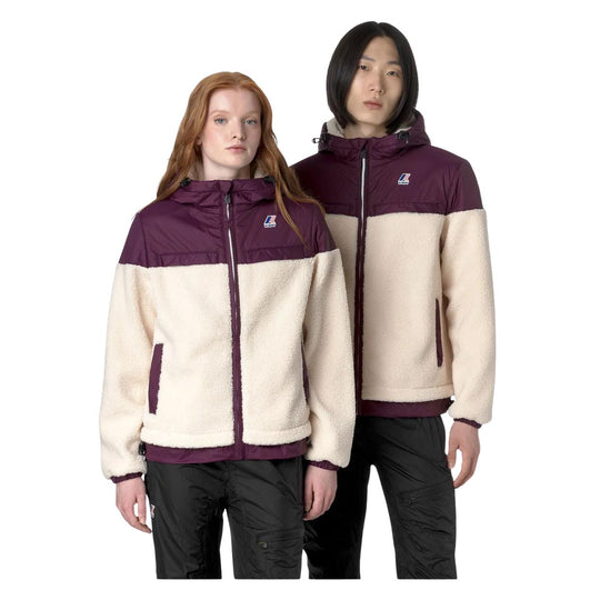 Pile Unisex K-Way Ecru / Violett