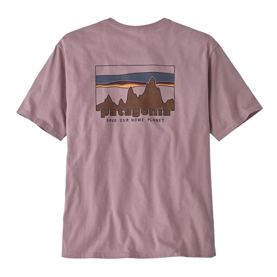 Men's Patagonia 73 Skyline Organic Purple T-shirt