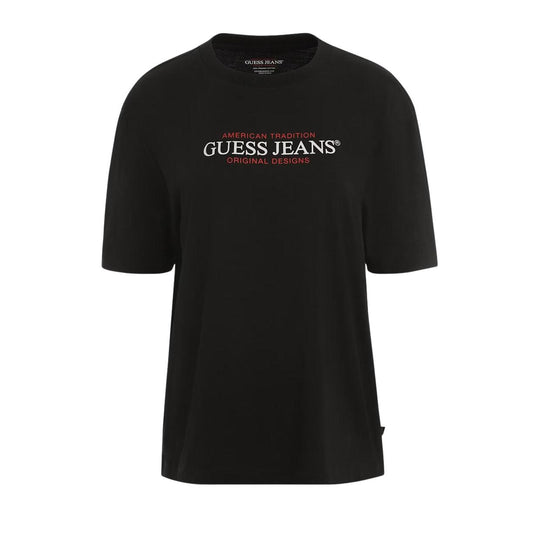 T-Shirt Damen Guess Amerikanische Tradition Schwarz