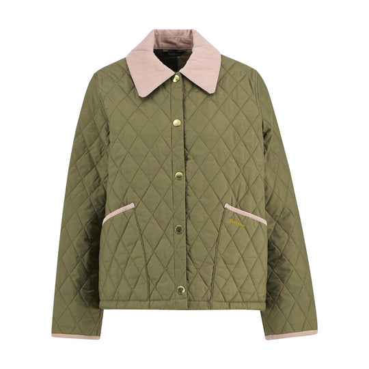 Women's Jacket Barbour Cropped Liddesdale Quilted Green