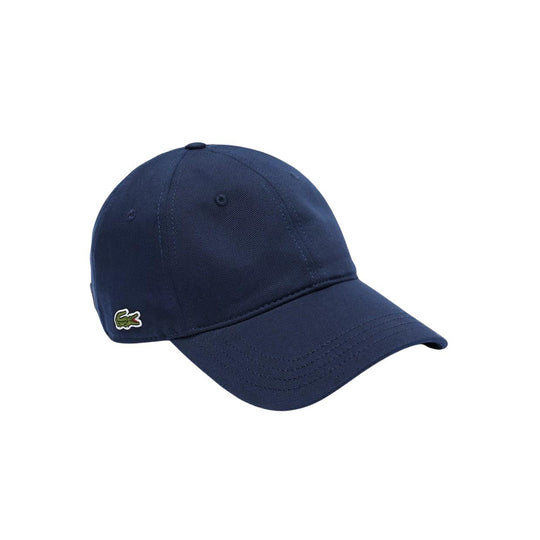 Cappello Uomo Lacoste Visiera Logo Laterale Blu