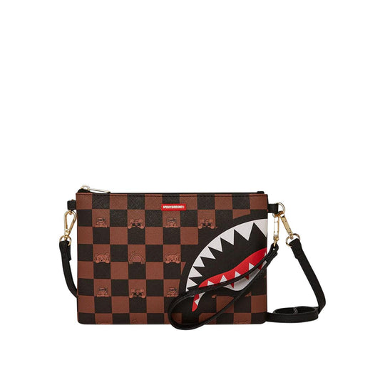 Sprayground Peeking Character Pouch Brown Multicolor
