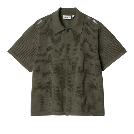 Polo Maglia Donna Carhartt WIP W' S/S Temple Knit Verde