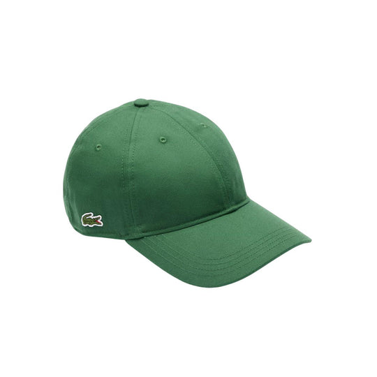 Cappello Uomo Lacoste Visiera Logo Laterale Verde