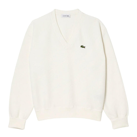 Women's Lacoste Moss Stitch White Sweater
