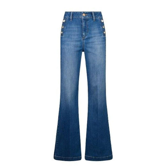 Jeans Donna Liu-Jo Flare Bottoni Gioiello