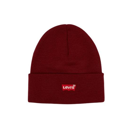 red batwing embroidered beanie