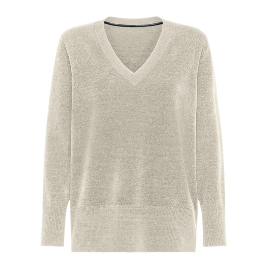 Women's RRD Velvet Vent V-Neck Sweater Sand