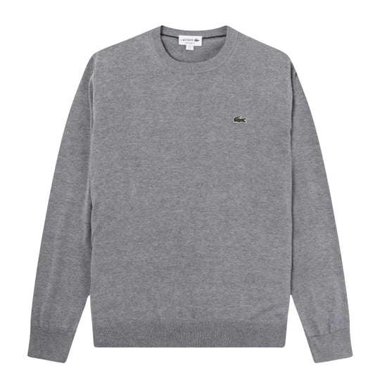 Men's Lacoste Cotton Crew Neck Sweater Gray