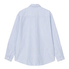 Camicia Donna Carhartt L/S Cassel Shirt Cotton Celeste/Bianco
