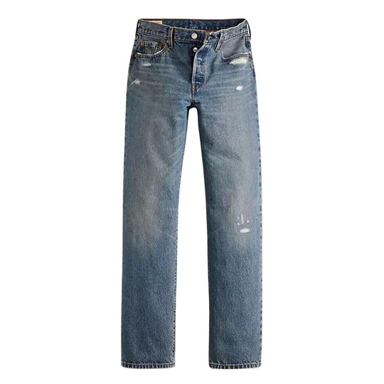 Jeans Donna LEVI'S 501 90s Demin Chiaro Strappato