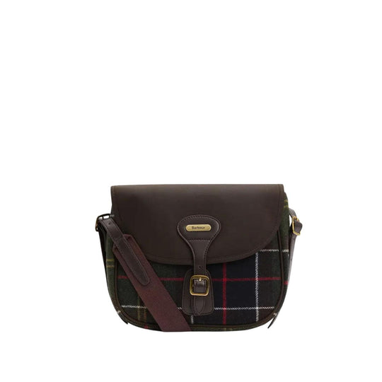 Borsa a Tracolla Donna Barbour Cromarty Verde/Blu