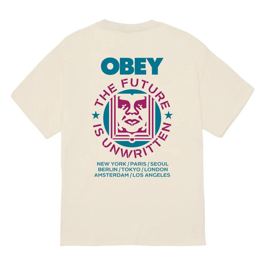 T-Shirt Uomo Obey Future Unwritten Reg Crema