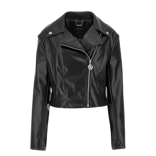 Women's Guess Biker Jacket Black