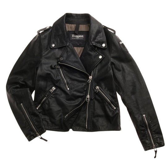 Women's Blauer Vintage Cherry Black Biker Jacket