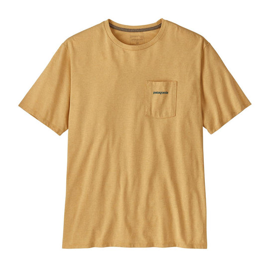 T-shirt Herren Patagonia Boardshort Logo Tasche Gelb Senf