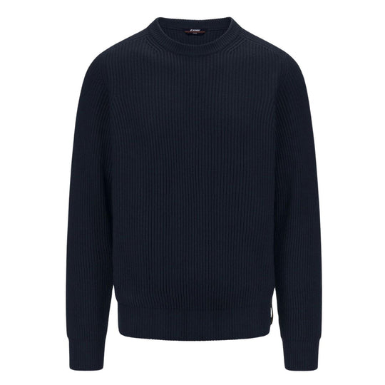 Men's K-Way Verin Wool Merino Blend Sweater Blue
