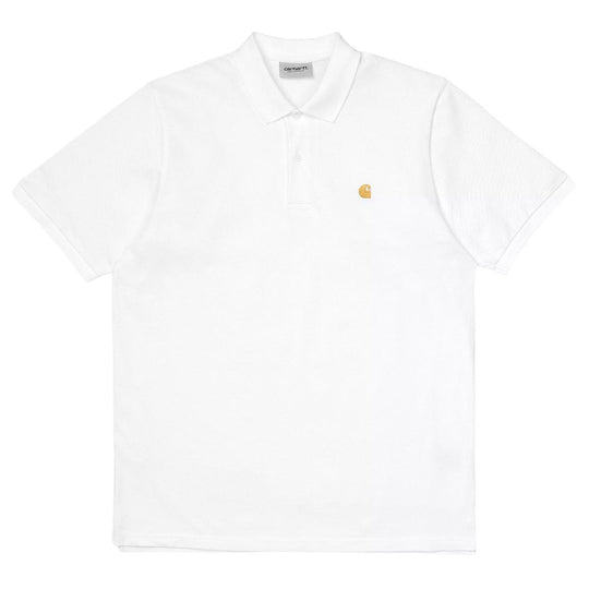 Men's Carhartt WIP S/S Chase Pique Polo White