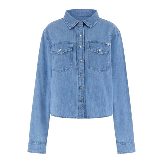 Damenhemd Guess Wren Denim Top Hellblau