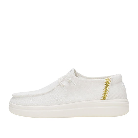 Women's Loafers Hey Dude Wendy Rise Perf Canvas White