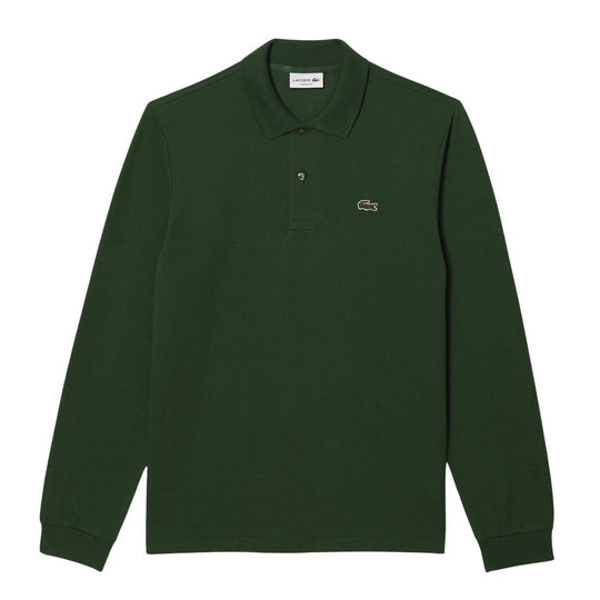 Polo Lacoste Klassisch Passform Langarm Grün