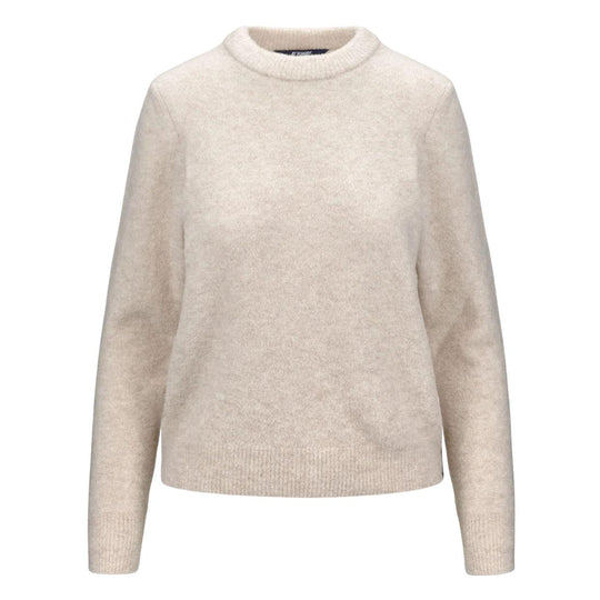 Damenpullover K-Way Clarisse Wolle Merino Bouclé Beige