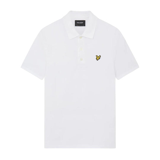 Herren Polo Lyle & Scott Logo Weiß
