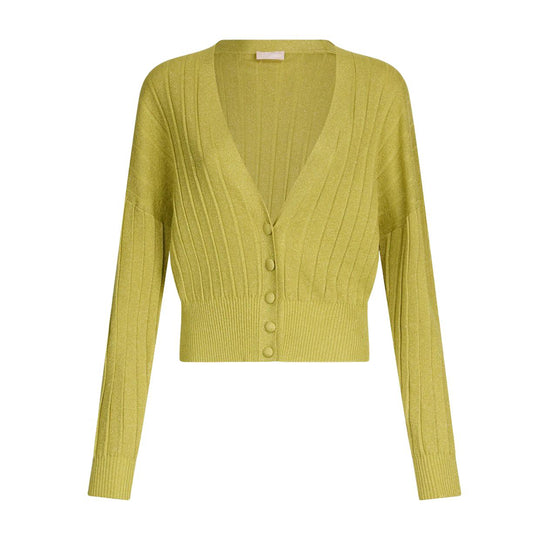 Women's Liu-Jo Lurex Green Cardigan