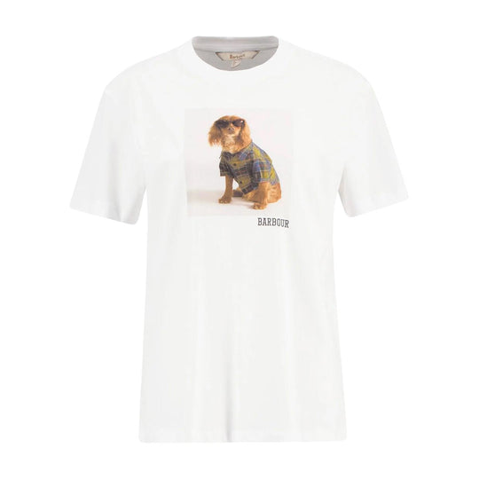 T-Shirt Donna Barbour Marine Bianco