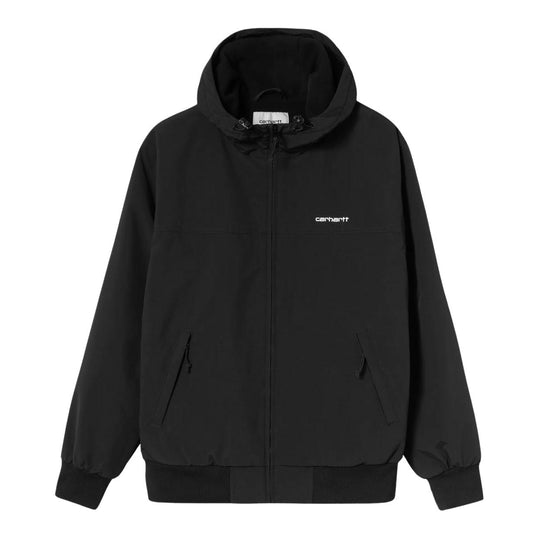 Giubbino Uomo Carhartt Hooded Sail Jacket Nero/Bianco