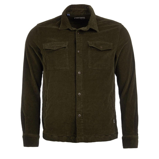 Overshirt Herren Barbour Samt Oliv