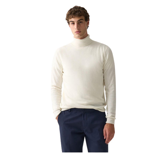 Maglia Uomo Colmar Dolcevita In Maglia Fine Panna