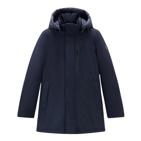 Men's Woolrich Mountain Stretch Parka Jacket Blue