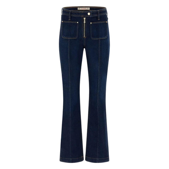 Jeans Donna Guess Nicki High Zip Denim Scuro
