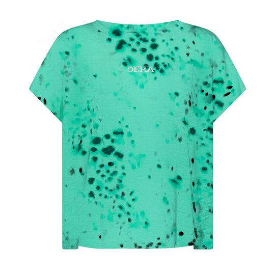 T-Shirt Donna Deha Fiammato All-Over Verde Acqua