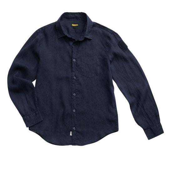 Herrenhemd Blauer Tinto Capo Swan Blau