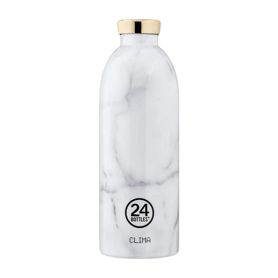 24 Bottles Clima Water Bottle 850ml White Marbled