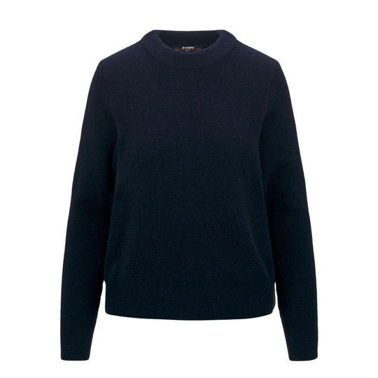 Damenpullover K-Way Clarisse Wolle Merino Bouclé Blau