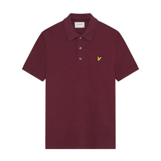 Herren Polo Lyle & Scott Logo Bordeaux