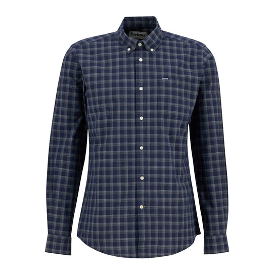 Camicia Uomo Barbour Bramwell Tailored Shirt Blu/Verde