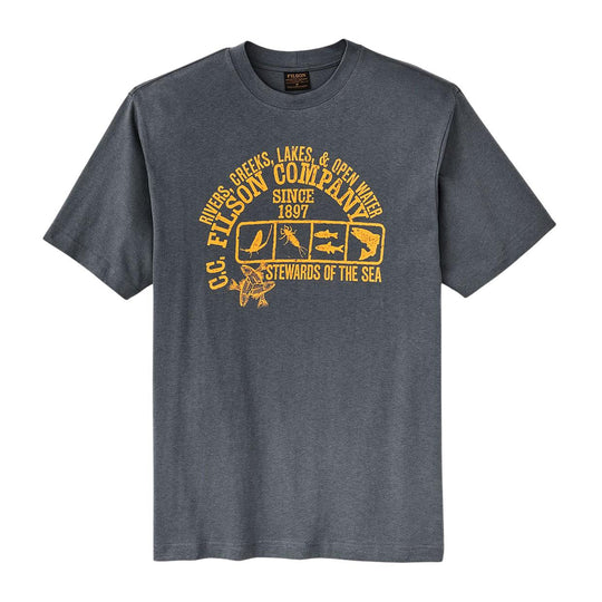 T-shirt Herren Filson Frontier Grafik Grau